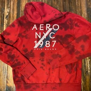 Aeropostale Red Graphic Hoodie